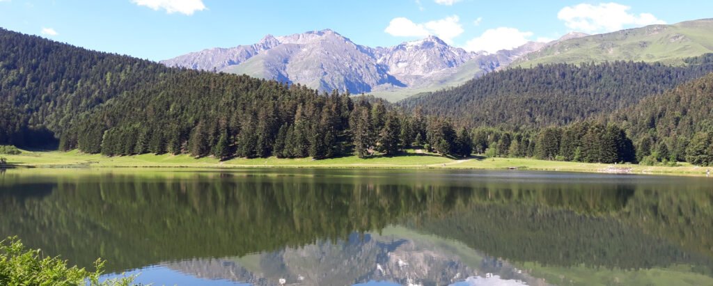 Vue sur lac dans une ambiance grandeur nature